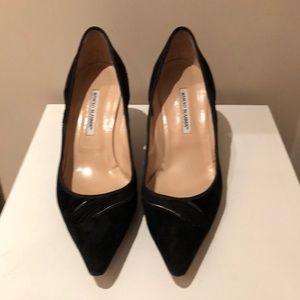 Manolo Blahnik Black Suede Heels
